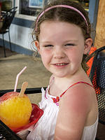 Harper with shaved ice